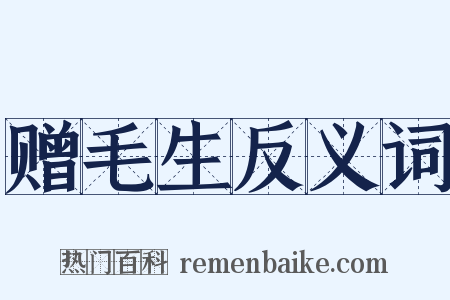 赠毛生反义词是什么意思的图片